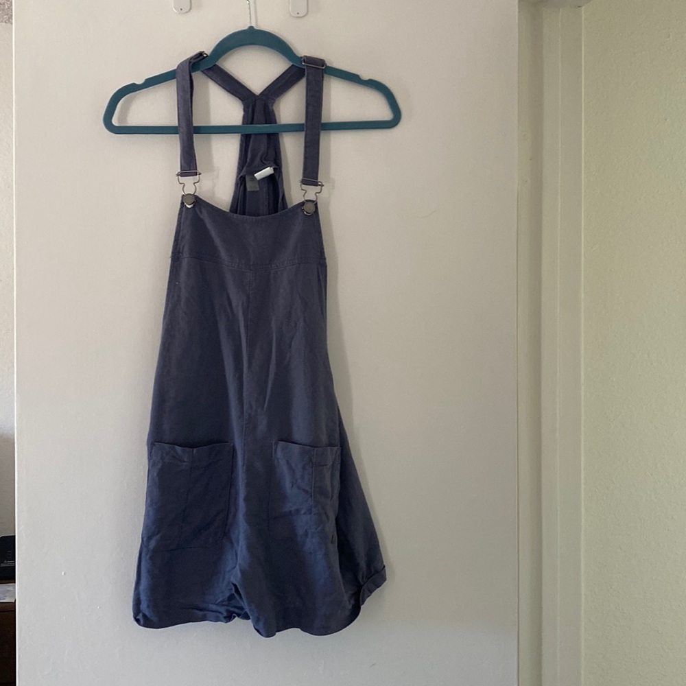 Roxy Blue Overalls Romper Jumpsuit Size Medium
